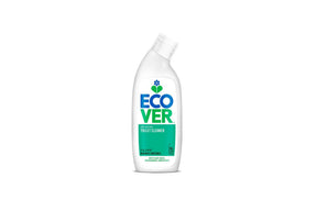 Flaske med Ecover toalettrens med furu- og mynteduft.