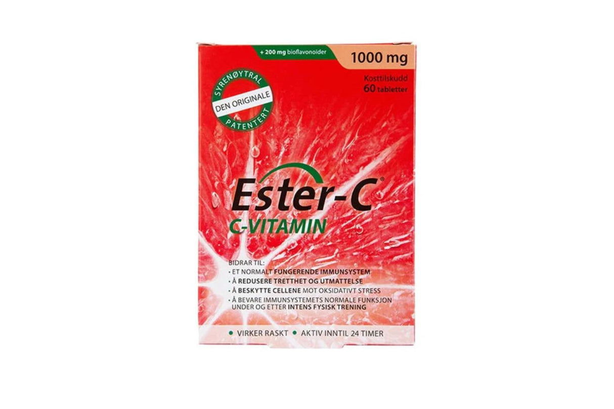 Ester-C 1000 mg med Bioflavonoider | 60 tabletter – Originalt C-vitamin med langvarig effekt