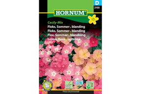 Sommerfloks med pastellfargede blomster i dekorativ blanding