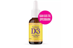Flytende vegansk vitamin D3 i dråpeflaske for daglig bruk