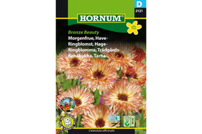 Klassiske hagemorgenfruer med oransje blomster i bed
