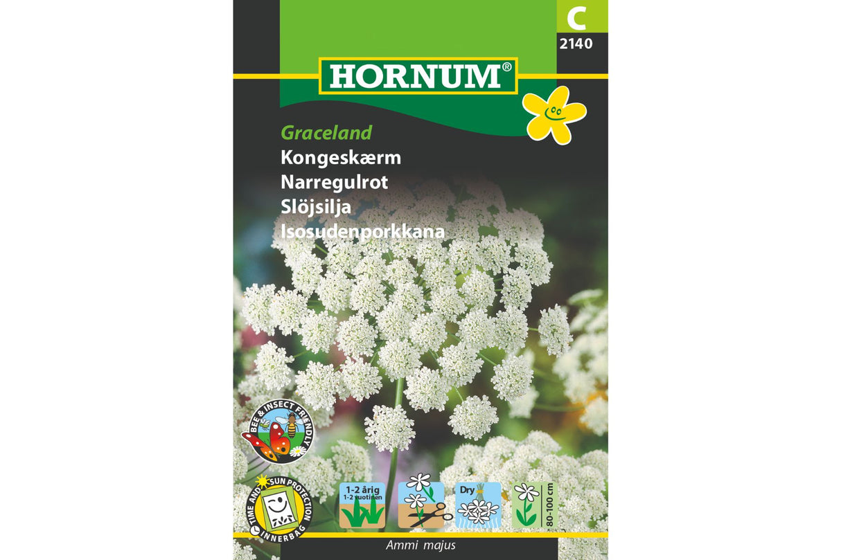 Frø Narregulrot ‘Graceland’ – Luftig Skjermplante for Buketter og Blomsterbed