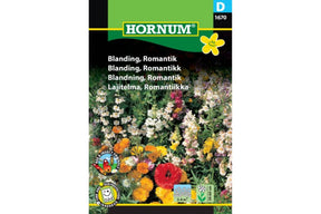Romantisk blomsterblanding med myke farger og frodige blomster