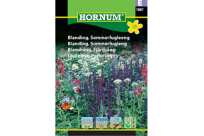 Blomsterblanding som tiltrekker sommerfugler med rike farger og nektar