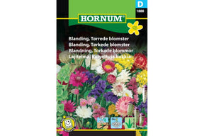 Blomsterblanding med sorter som egner seg godt til tørking