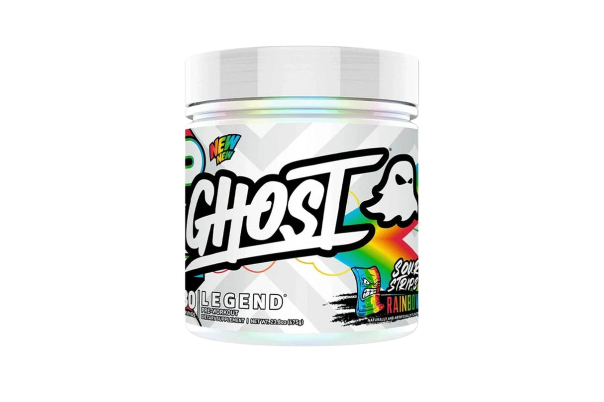 Ghost Legend Pre-Workout Sour Strips – 675 g med smak av regnbuegodteri