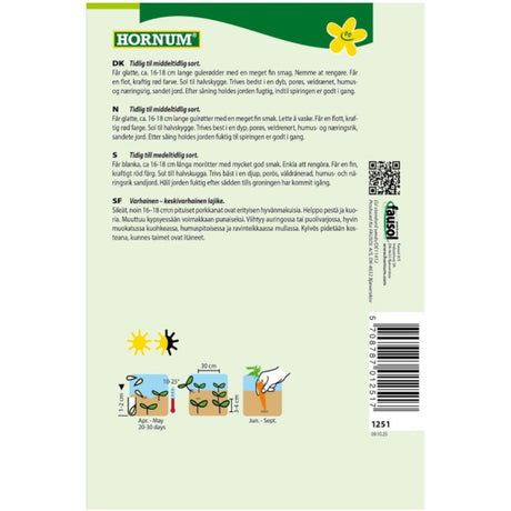 Tidlig gulrot dyrket i kjøkkenhage