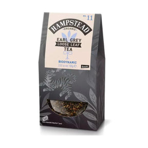 Pose med økologisk Earl Grey i løsvekt med naturlig bergamottsmak