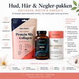 Skjønnhetspakke med kollagen, biotin, sink, keratin, protein og omega-3 med astaxanthin
