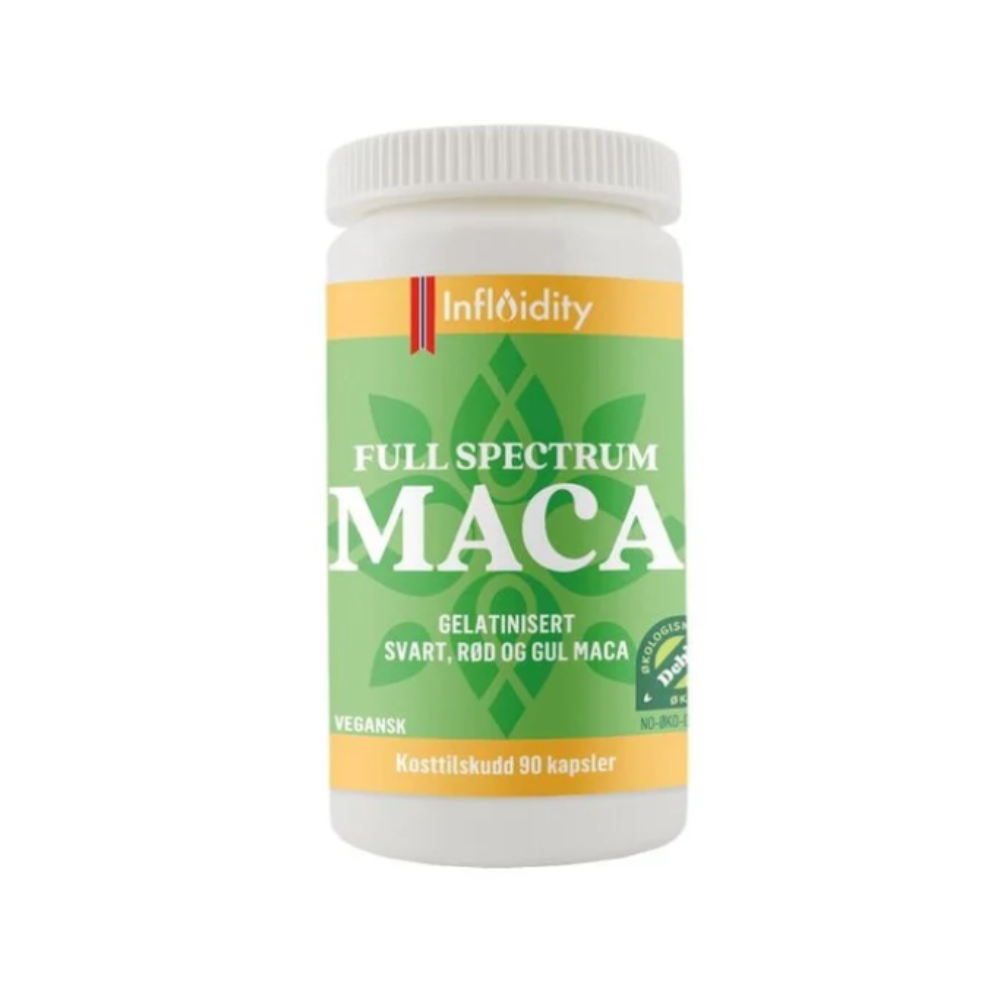 Influidity Full Spectrum Maca med 90 økologiske og veganske kapsler
