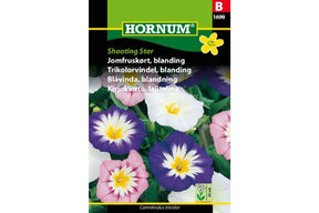 Fargerik jomfruskjørt med mange blomster i sommerbed