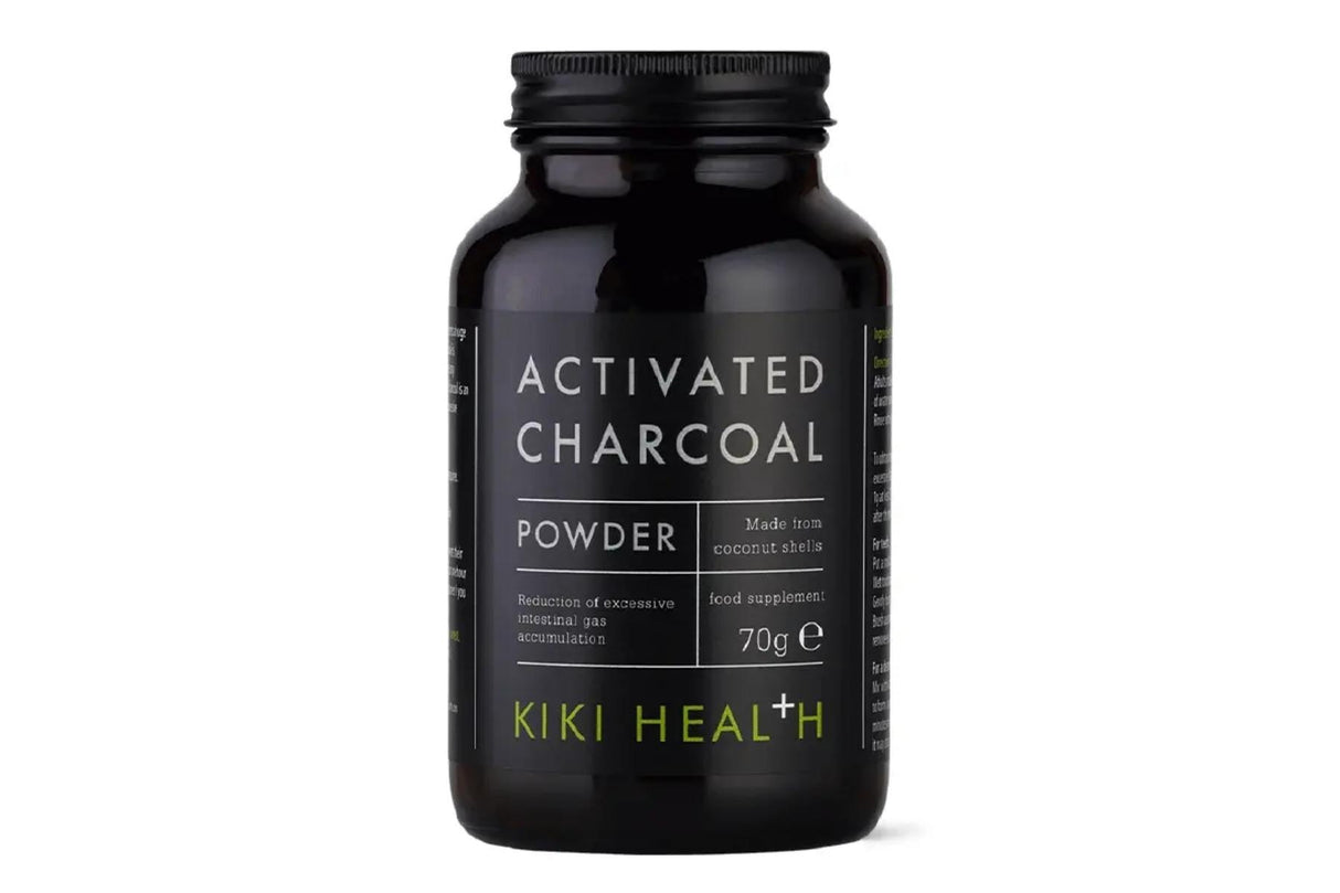 KIKI Health Activated Charcoal Powder 70g – Naturlig rensende aktivt kull i pulverform