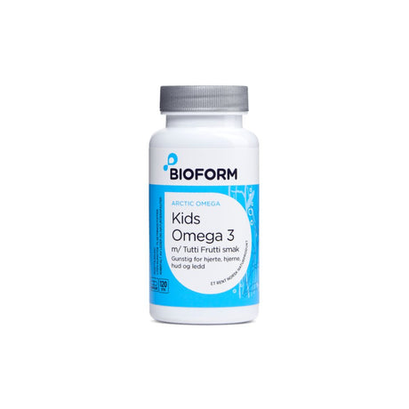 Kids Omega-3 med tutti-frutti-smak og EPA og DHA, 120 kapsler