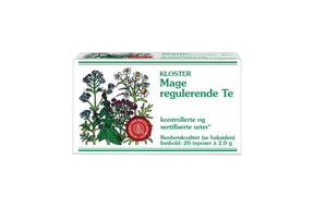 Mageregulerende urtete i poser med tørkede planter for daglig bruk