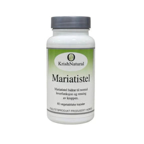 KrishNatural mariatistel kapsler i emballasje med 60 kapsler