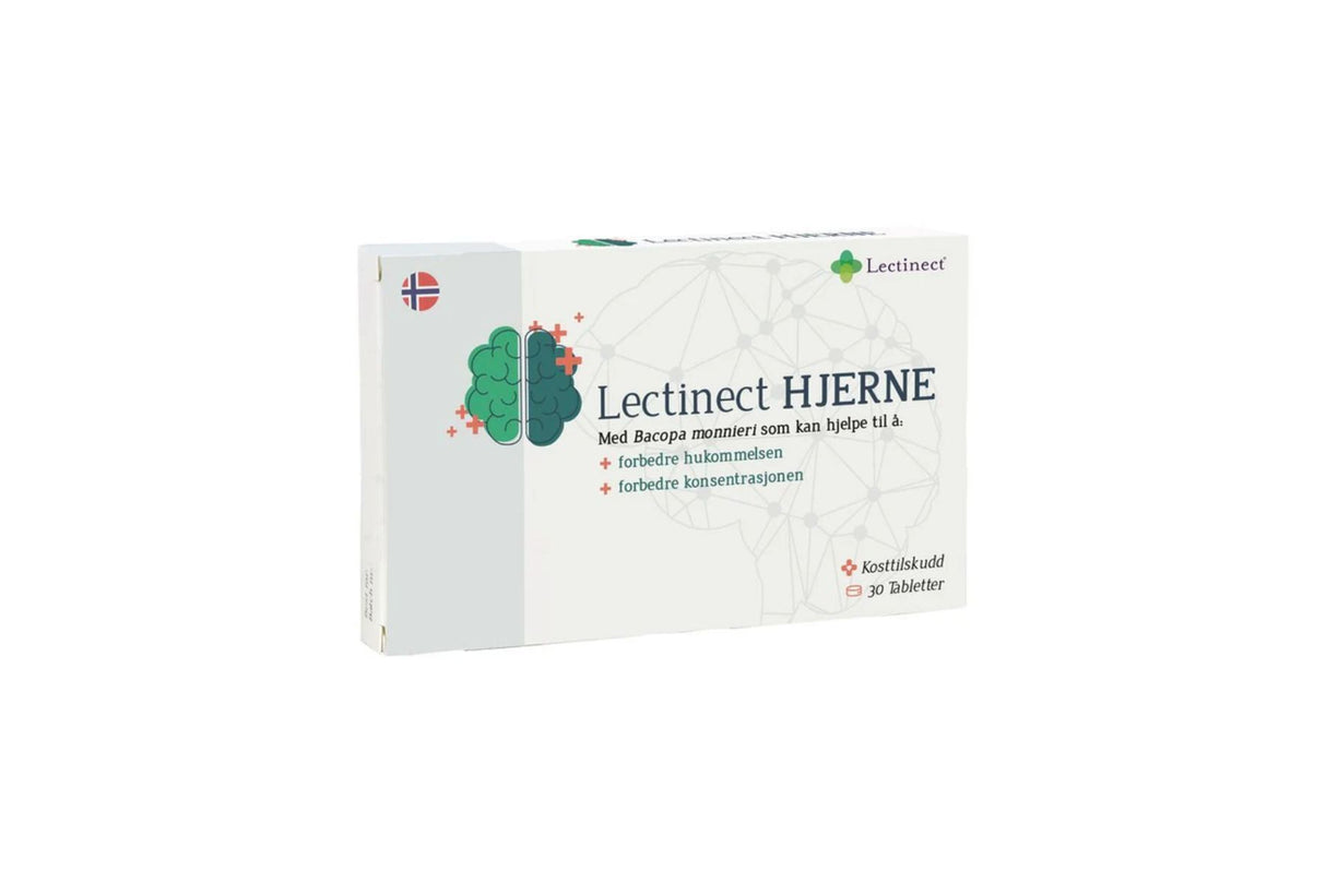 Lectinect  Hjerne 30 tab – For Bedre Hukommelse og Konsentrasjon