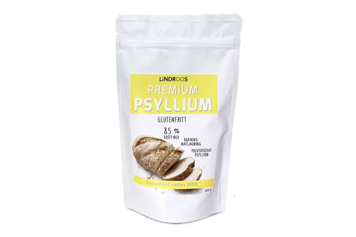 Lindroos Psyllium 85 % Kostfiber 200 g – Glutenfritt Fiber for Sunn Bakst