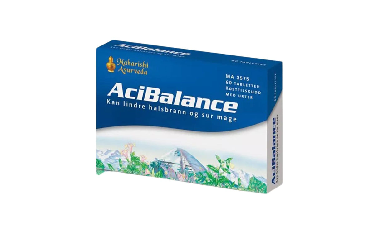 Maharishi Ayurveda Aci Balance – Naturlig Lindring for Halsbrann og Magesyre (60 tabletter)