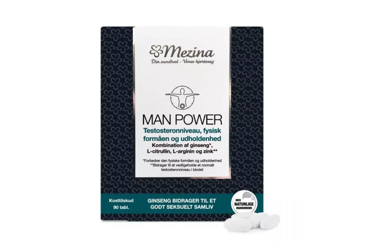 Mezina Man Power – Støtte for Utholdenhet, Energi og Potens (90 tabletter)