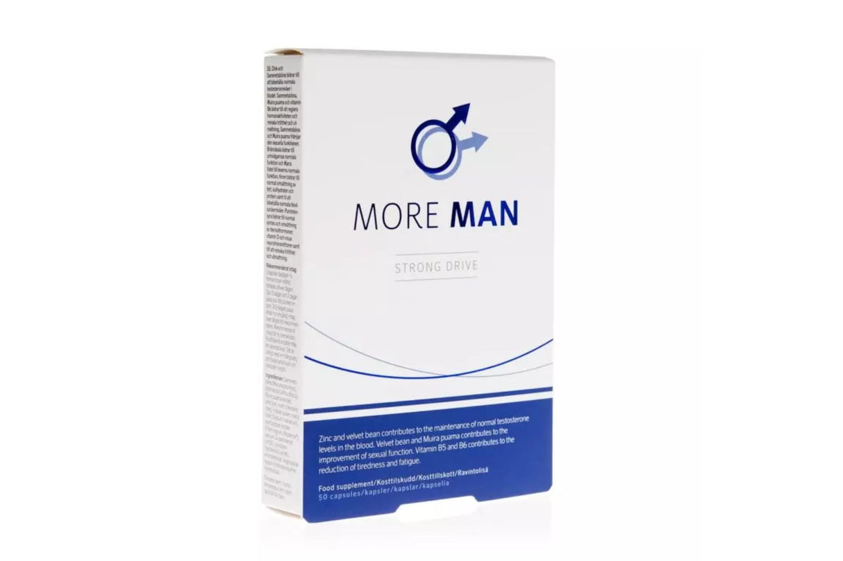 More Man – Kosttilskudd for Hormonell Balanse og Vitalitet (50 kapsler)