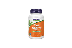 Flaske med tart cherry-kapsler av konsentrert surkirsebær