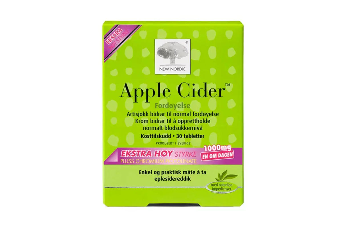 New Nordic Apple Cider Høy Styrke 1000 mg – For Fordøyelse og Vektkontroll