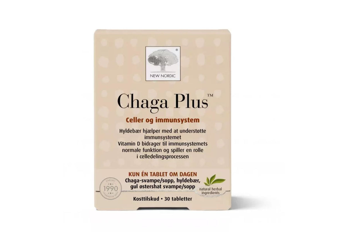 New Nordic Chaga Plus 30 tabletter – For Celler og Immunforsvar