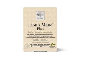 Kosttilskudd med lion’s mane i tabletter for mental klarhet.
