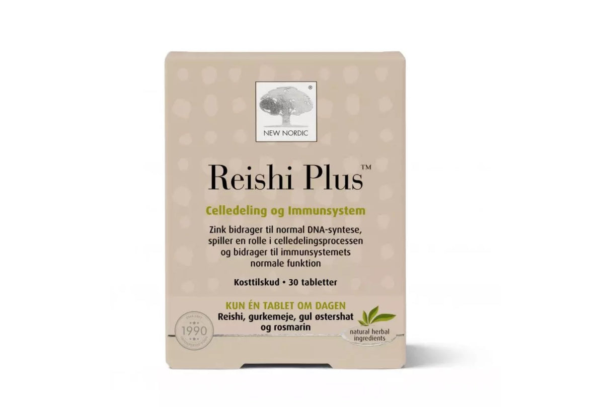 New Nordic Reishi Plus 30 tabletter – For Celledeling og Immunforsvaret