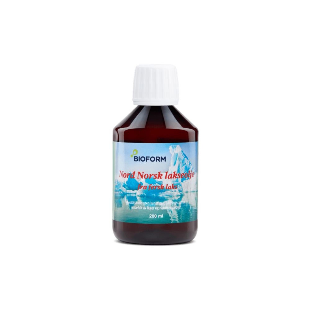 Nord-Norsk Lakseolje uraffinert omega-3 fra fersk laks, 200 ml