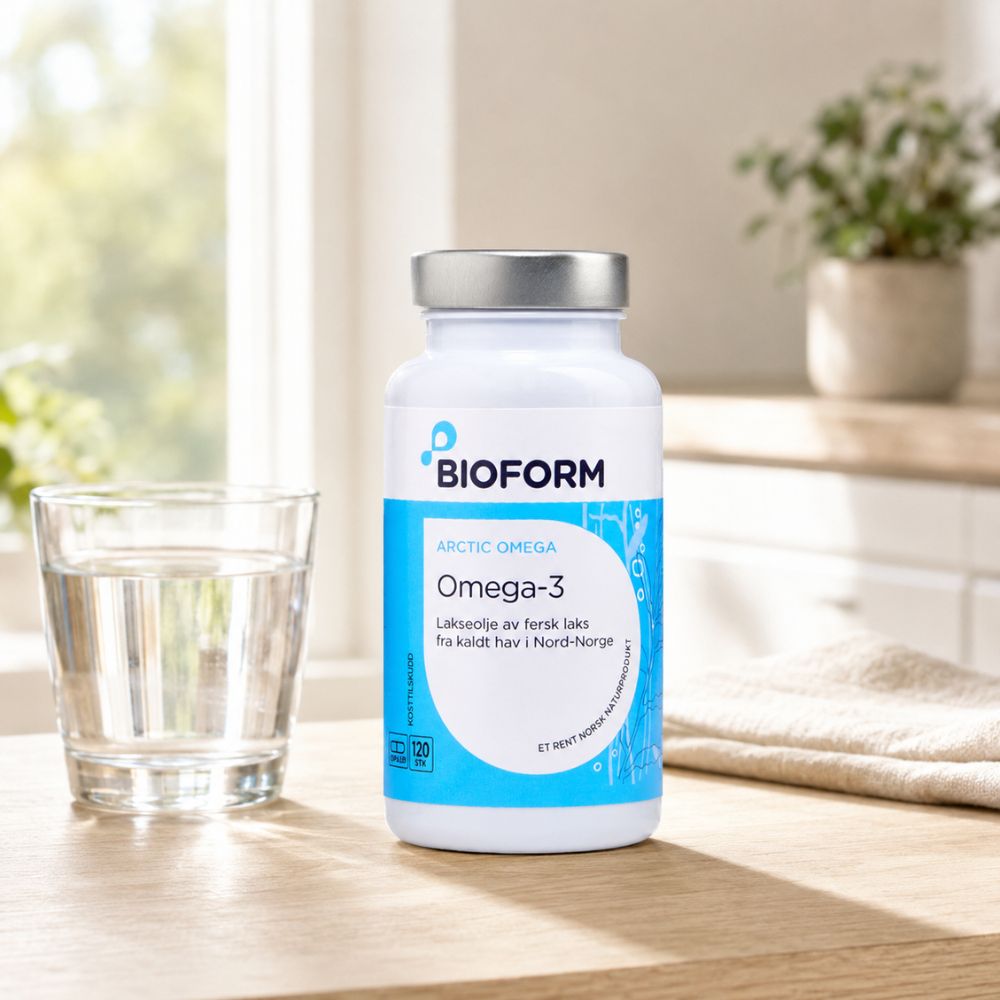 Omega-3-kapsler med uraffinert lakseolje fra Nord-Norge