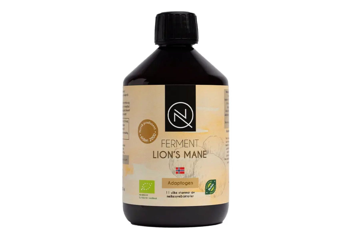 Nordquist Ferment Lion’s Mane 0,5L – Fermentert Drikk med Adaptogen og Melkesyrebakterier