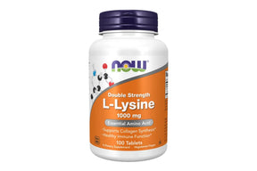 Boks med L-lysin tabletter som støtter immunforsvar og kollagendannelse