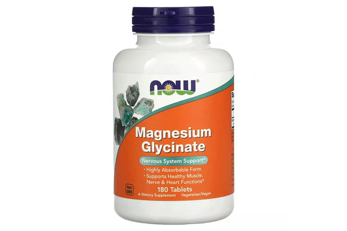 Now Magnesium Glycinate 180 tabletter – For optimal muskelfunksjon og energiomsetning