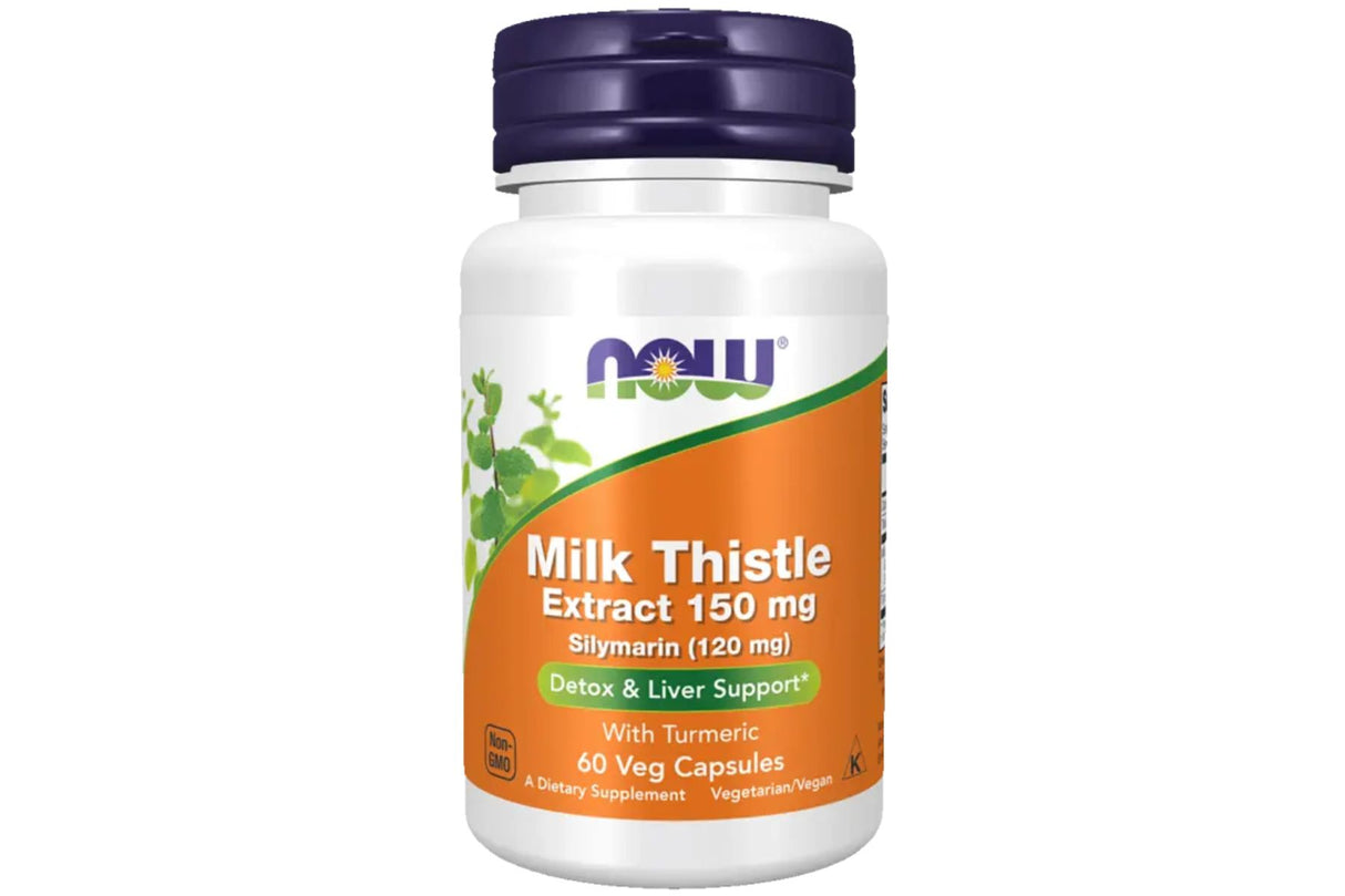 Now Milk Thistle (Silymarin) 150 mg – Støtter Lever- og Gallefunksjon