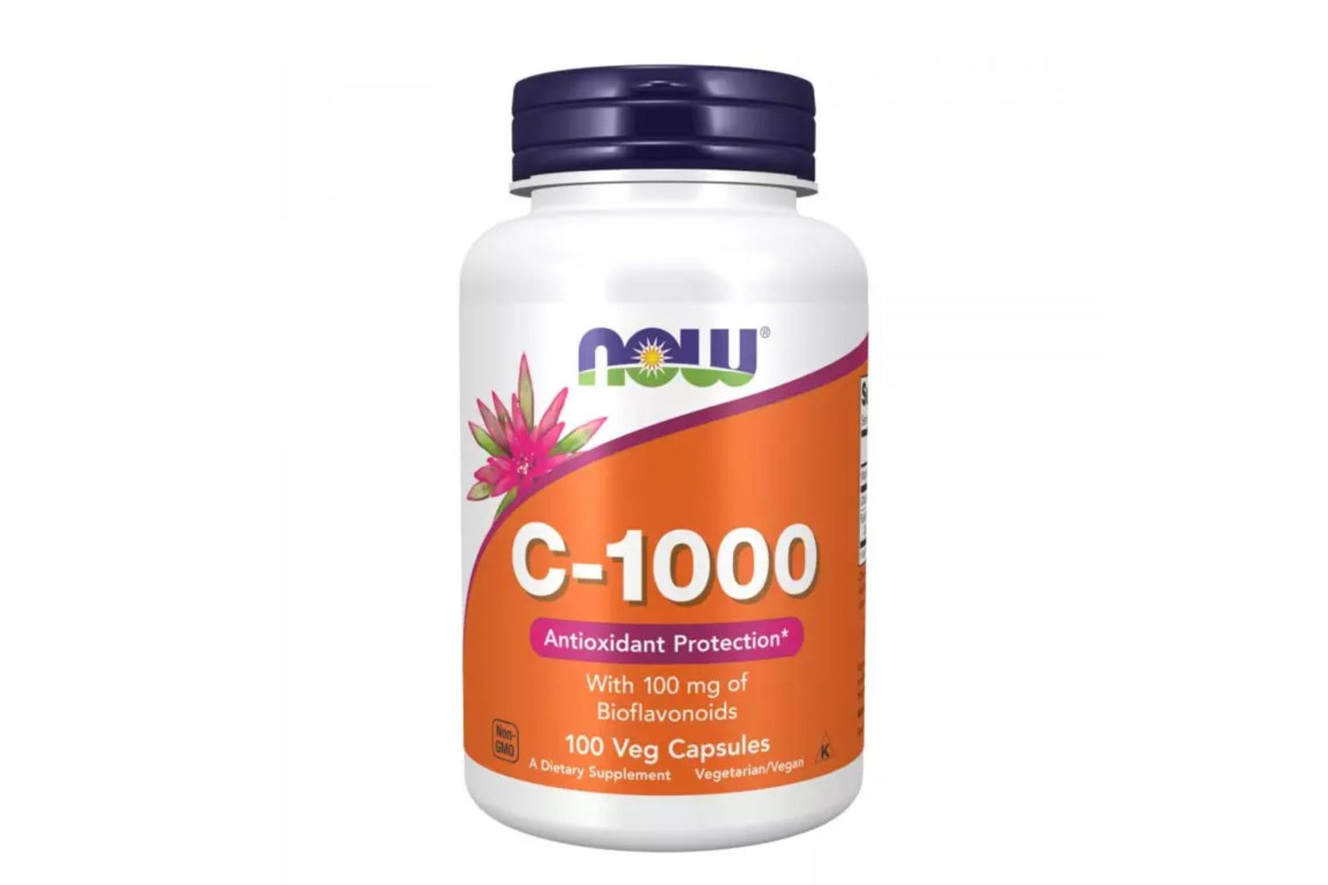 Now Vitamin C-1000 – Støtte for Immunforsvar og Kollagen (100 kapsler)