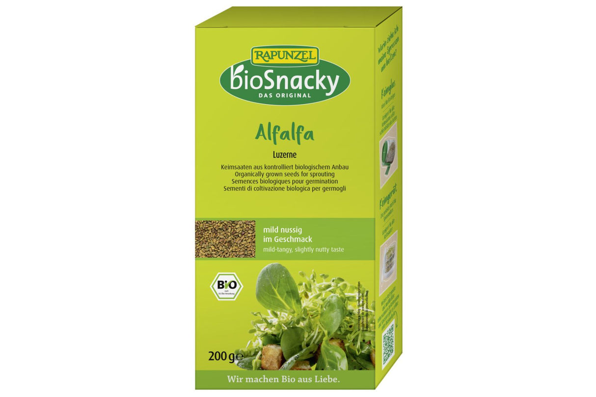 Økologiske Spirefrø Alfalfa 200 g – bioSnacky