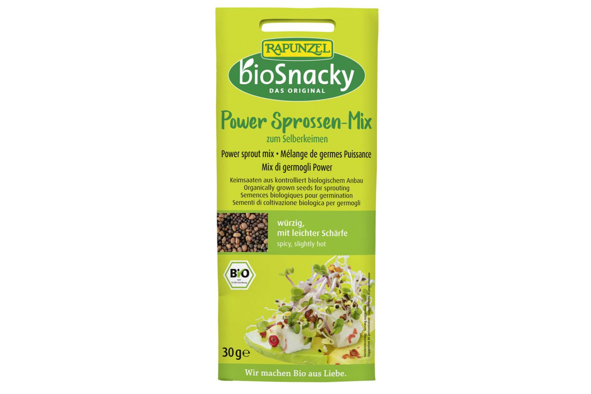 Økologiske Spirefrø Powermiks 30 g – bioSnacky