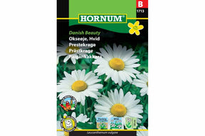 Hvite og gule okseøye-blomster som passer i blomstereng og naturhage