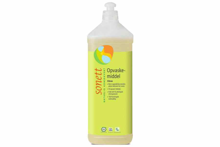 Oppvaskmiddel, sitron, refill, 1 l, økologisk, Sonett