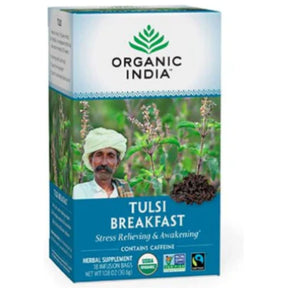 Organic India Breakfast Te Økologisk 25 poser pakning