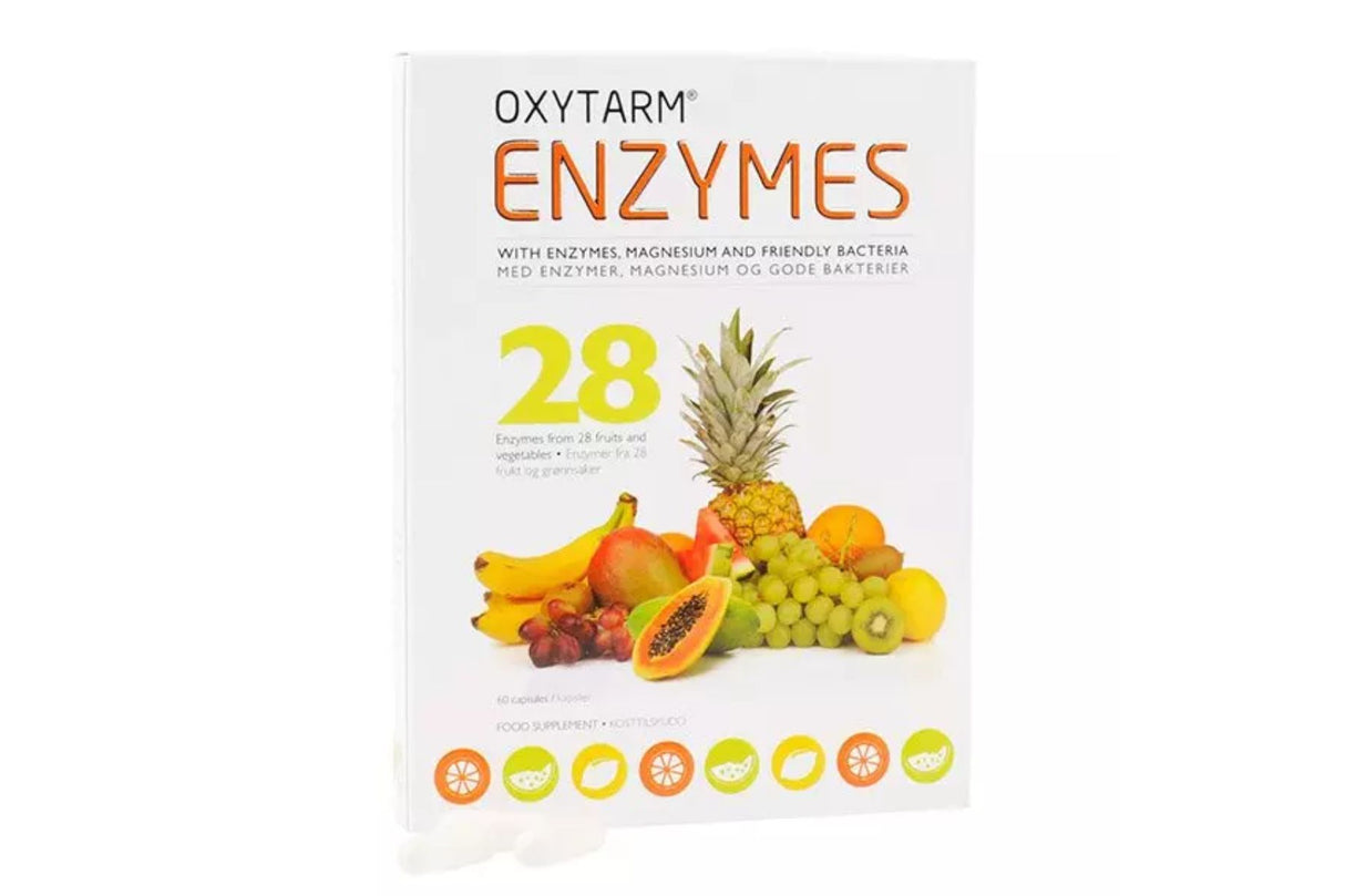 Oxytarm Enzymes – 60 kapsler | Fordøyelsesenzymer, Magnesium og Melkesyrebakterier