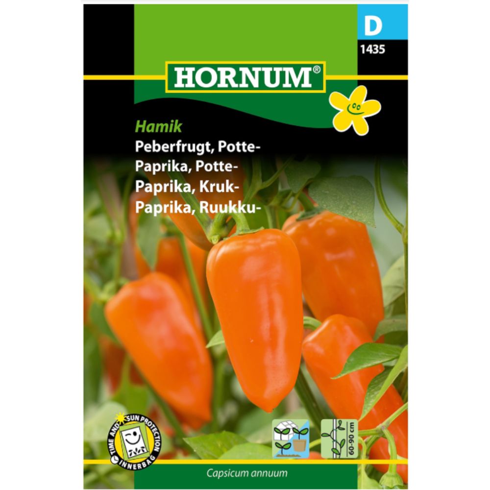 Paprika ‘Hamik’ med små søte frukter i potte