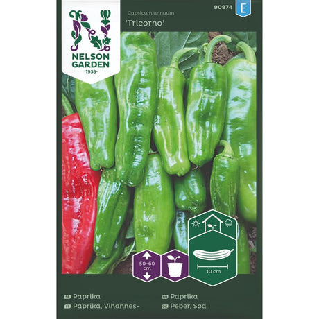 Paprika Tricorno med grønne frukter
