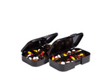 Pill Box Organizer 2-pack Black – Praktisk og stilren oppbevaring for tabletter og kosttilskudd