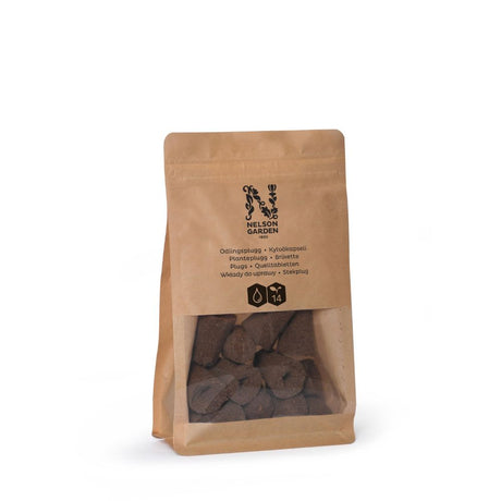 Planteplugg i kokosfiber og torv klar til såing