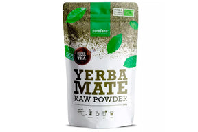 Pose med yerba mate-pulver brukt som naturlig og oppkvikkende te