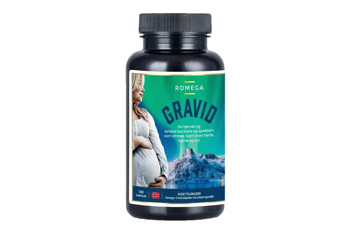 Romega Gravid 120 kapsler – Optimal Omega-3 for Gravide og Ammende