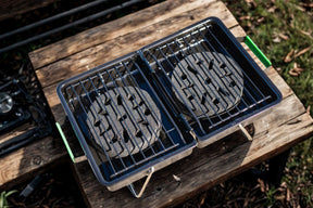 Miljøvennlige grillbriketter av kokosnøttskall klare til bruk i grill