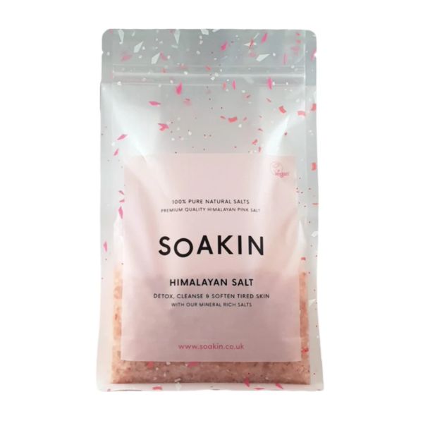 Soakin Rosa Himalaya Salt Badesalt | 1 kg – Naturlig rens og velvære for tørr hud